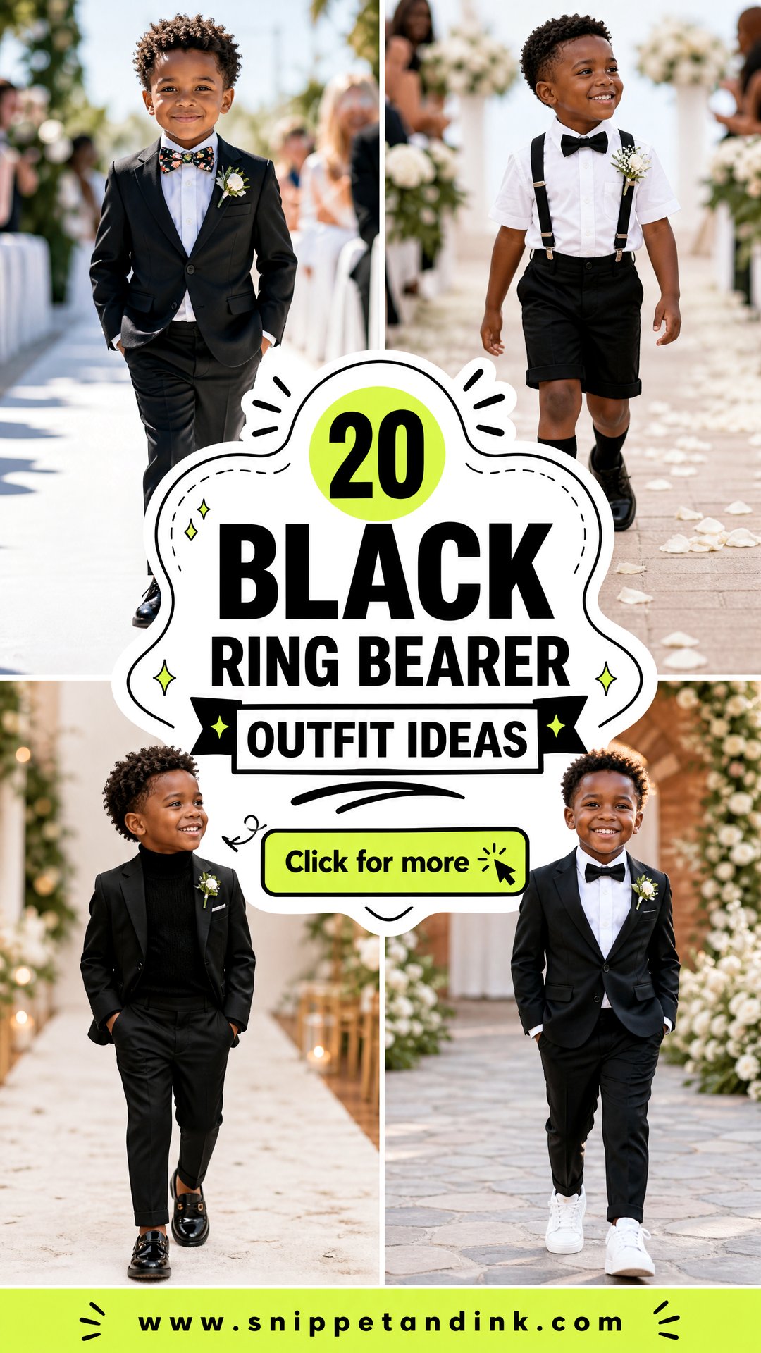20 Black Ring Bearer Outfit Ideas Charming Wedding-Day Looks - 20 Black Ring Bearer Outfit Ideas: Charming Wedding-Day Looks