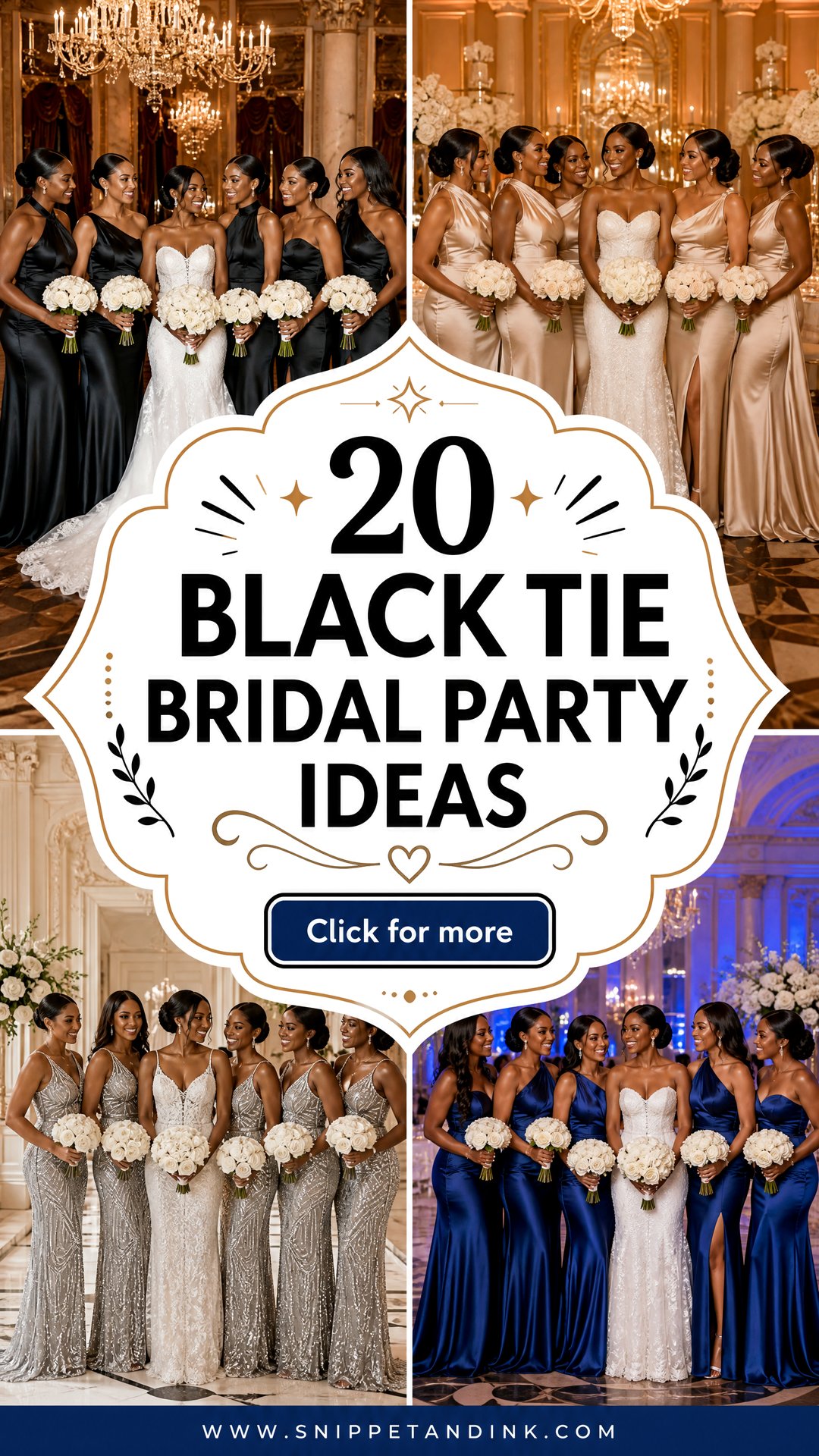 20 Black Tie Bridal Party Ideas for a Polished Celebration - 20 Black Tie Bridal Party Ideas for a Polished Celebration