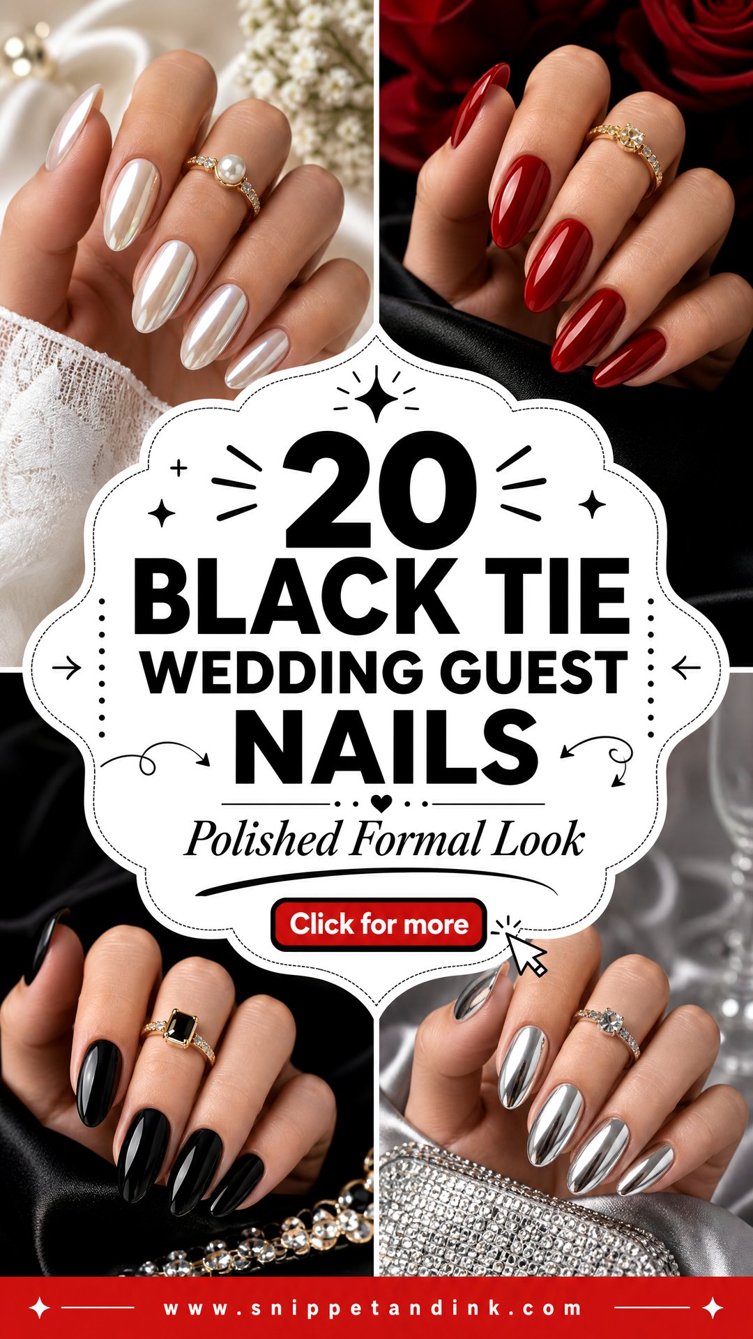 20 Black Tie Wedding Guest Nails for a Polished Look - 20 Black Tie Wedding Guest Nails for a Polished Look