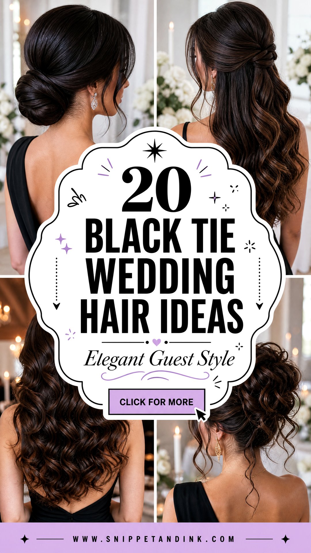 20 Black Tie Wedding Hair Ideas for Elegant Guest Style - 20 Black Tie Wedding Hair Ideas for Elegant Guest Style
