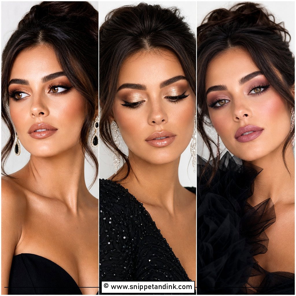 20 Black Tie Wedding Makeup Ideas for a Polished Night Look