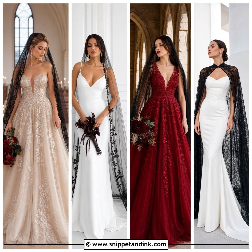 20 Black Vail Bride Ideas for a Bold Dramatic Entrance