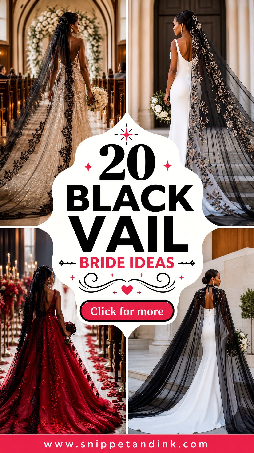 20 Black Vail Bride Ideas for a Bold Dramatic Entrance - 20 Black Vail Bride Ideas for a Bold Dramatic Entrance