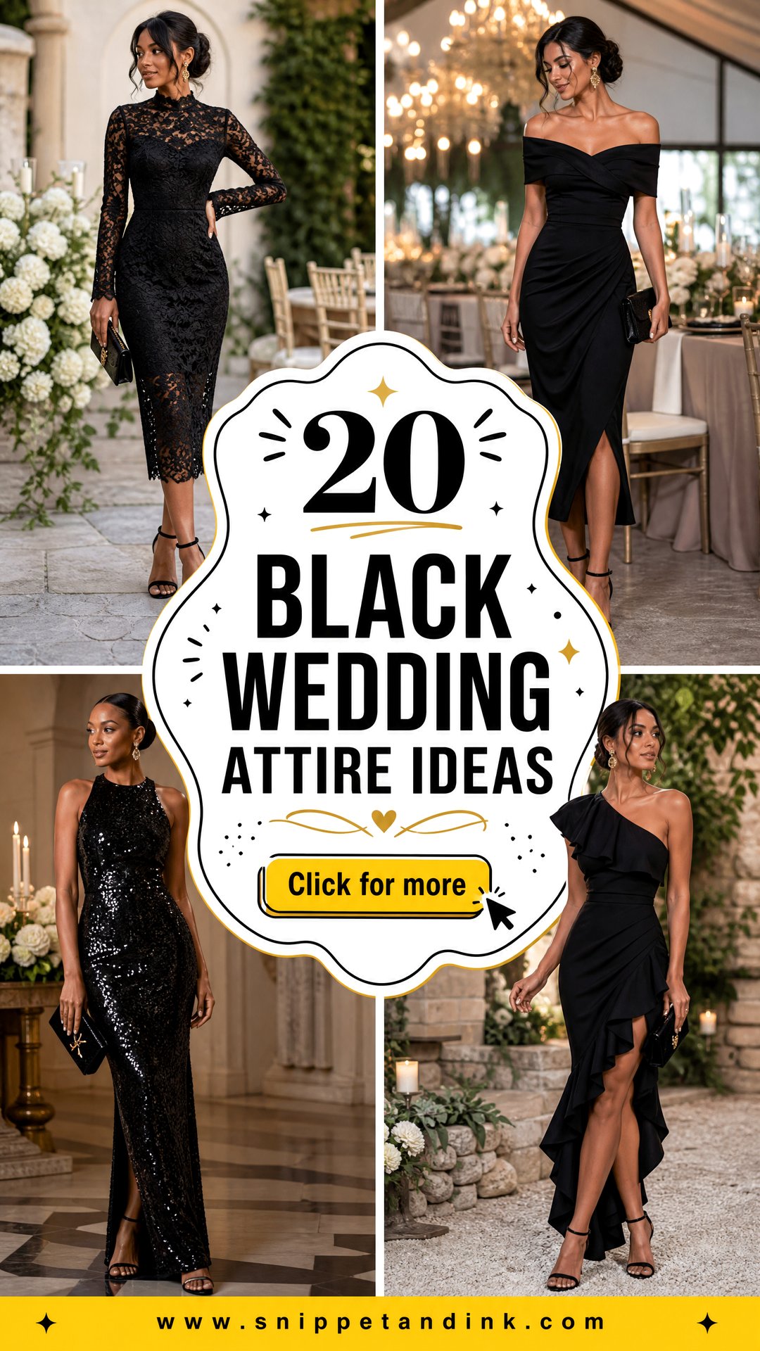 20 Black Wedding Attire Ideas for Every Formal Dress Code - 20 Black Wedding Attire Ideas for Every Formal Dress Code