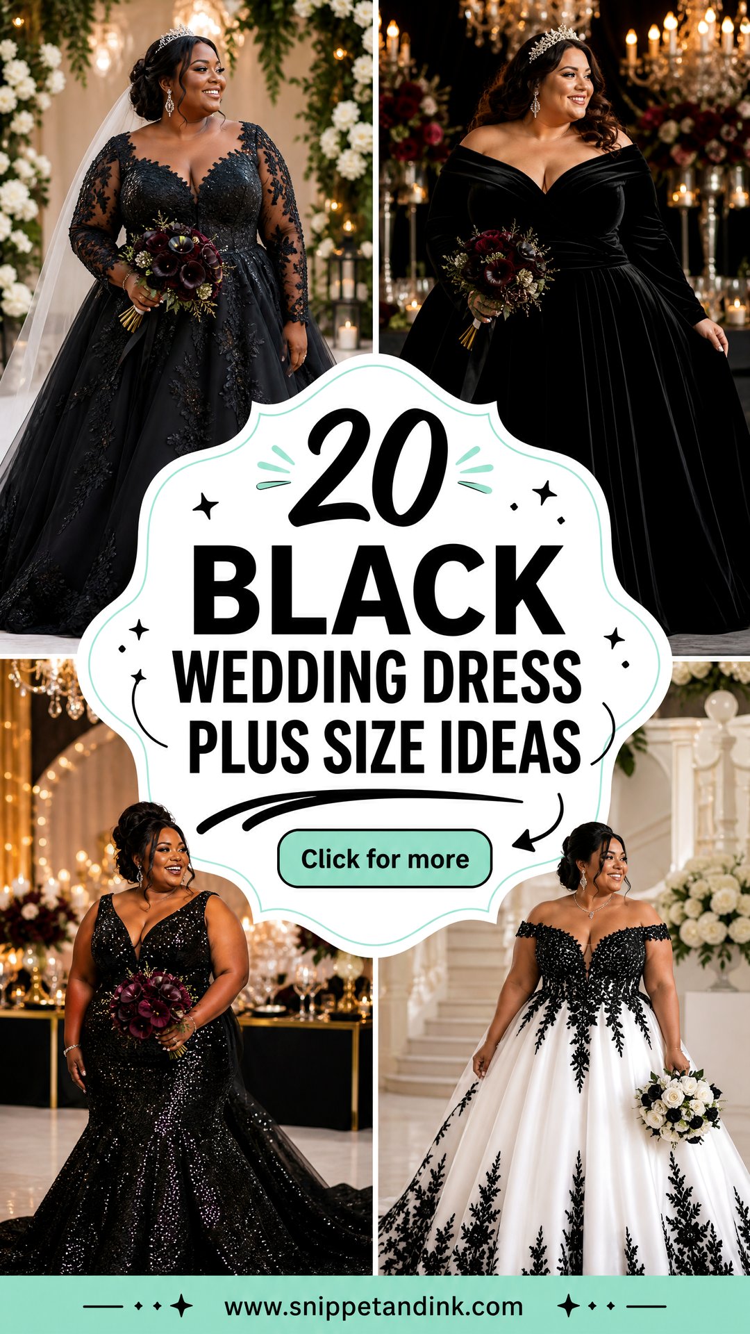 20 Black Wedding Dress Plus Size Ideas for Radiant Curvy Brides - 20 Black Wedding Dress Plus Size Ideas for Radiant Curvy Brides