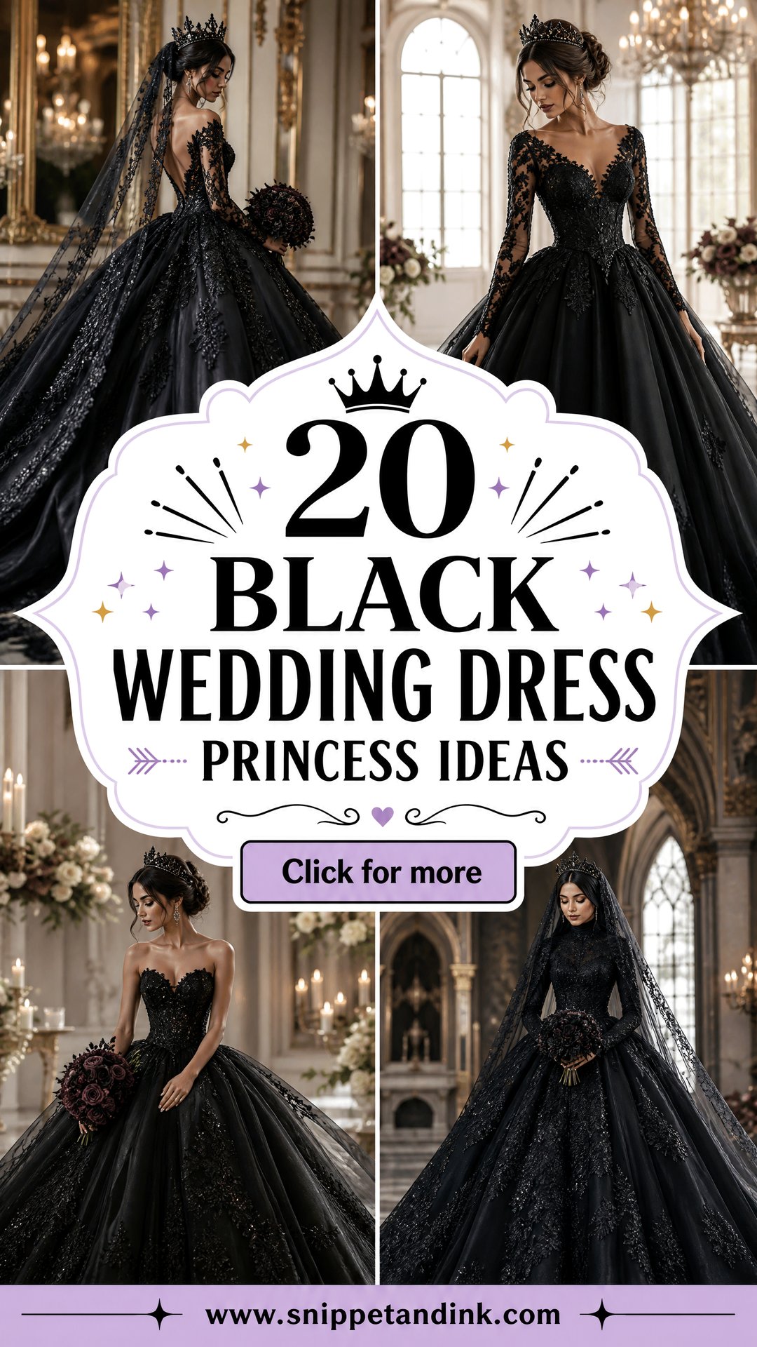 20 Black Wedding Dress Princess Ideas for a Regal Fairytale Look - 20 Black Wedding Dress Princess Ideas for a Regal Fairytale Look