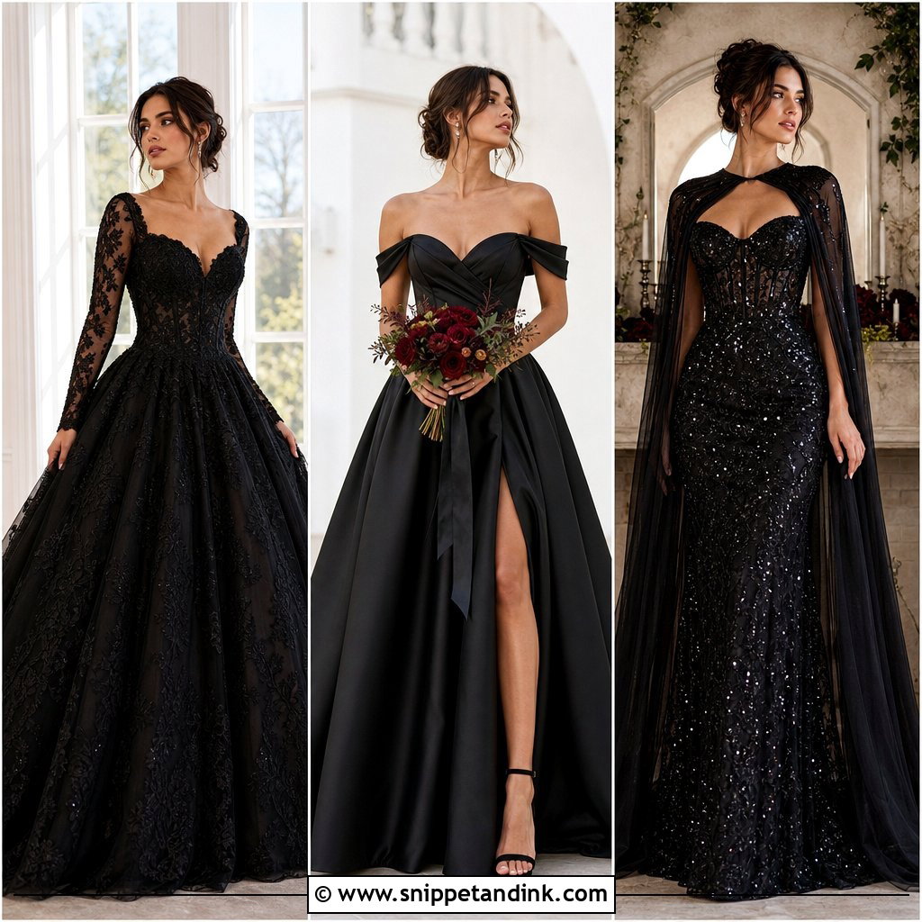 20 Black Wedding Dress Wedding Ideas for a Bold Modern Ceremony