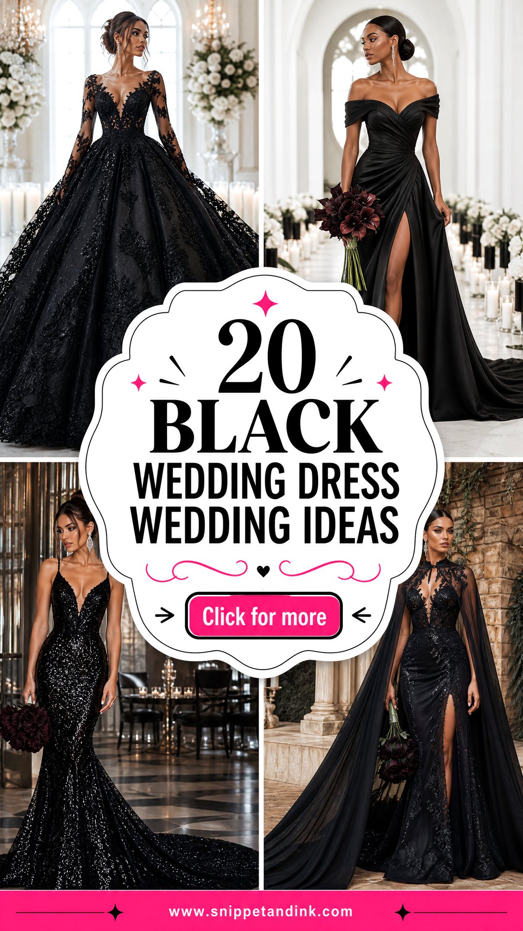 20 Black Wedding Dress Wedding Ideas for a Bold Modern Ceremony - 20 Black Wedding Dress Wedding Ideas for a Bold Modern Ceremony