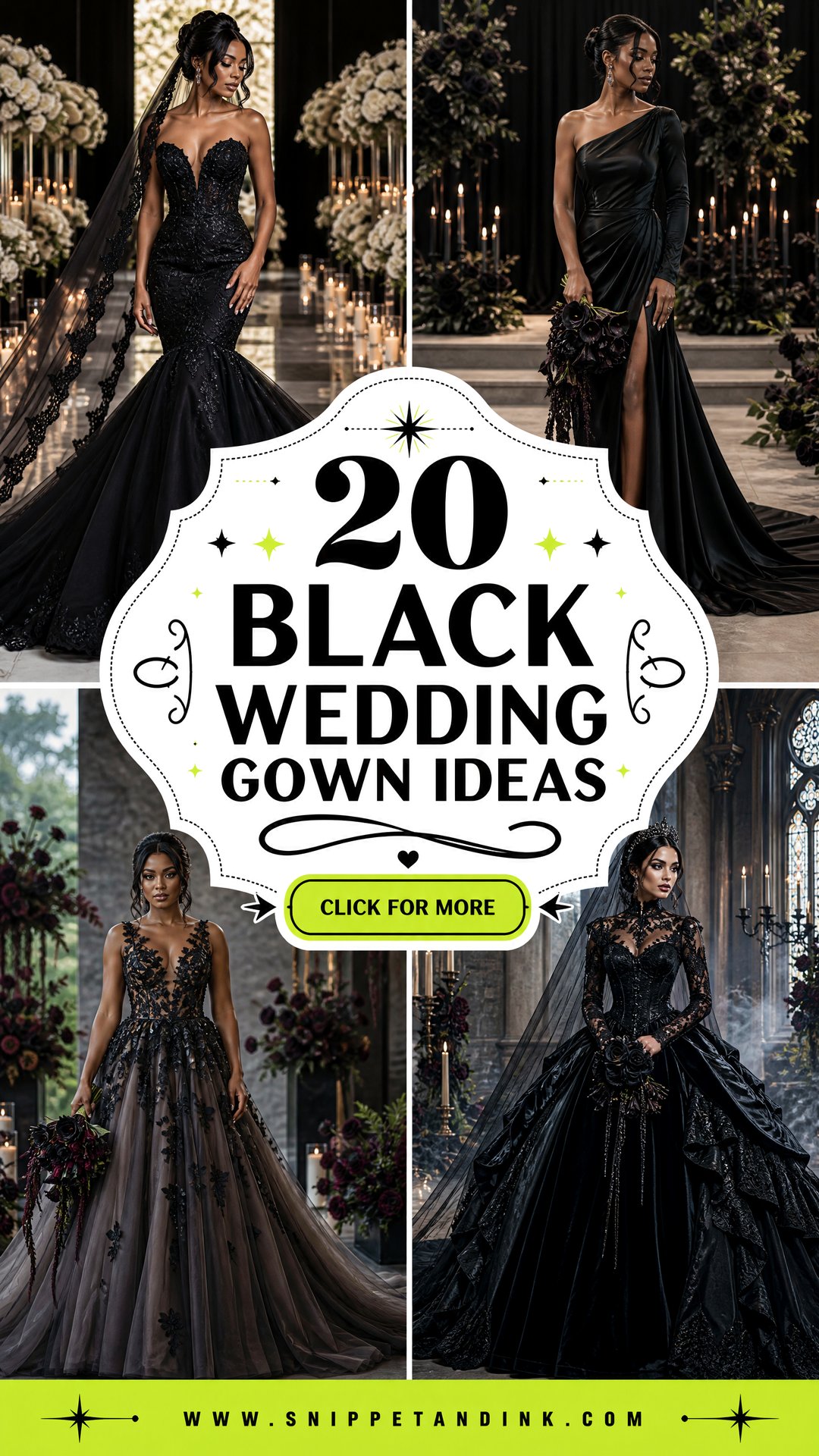 20 Black Wedding Gown Ideas for a Striking Modern Ceremony - 20 Black Wedding Gown Ideas for a Striking Modern Ceremony