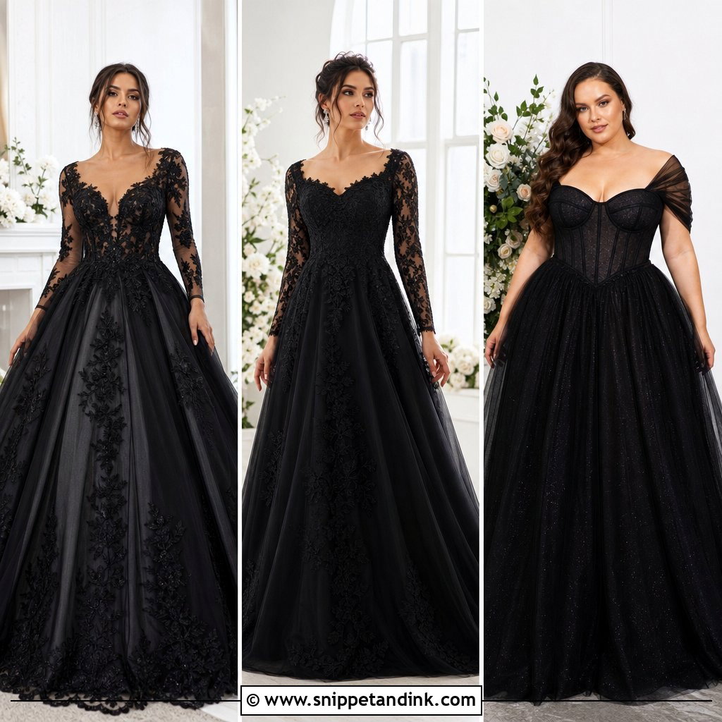 20 Black Wedding Gowns the Bride Will Love for Bold Inspiration