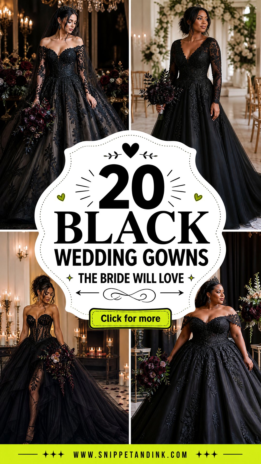 20 Black Wedding Gowns the Bride Will Love for Bold Inspiration - 20 Black Wedding Gowns the Bride Will Love for Bold Inspiration