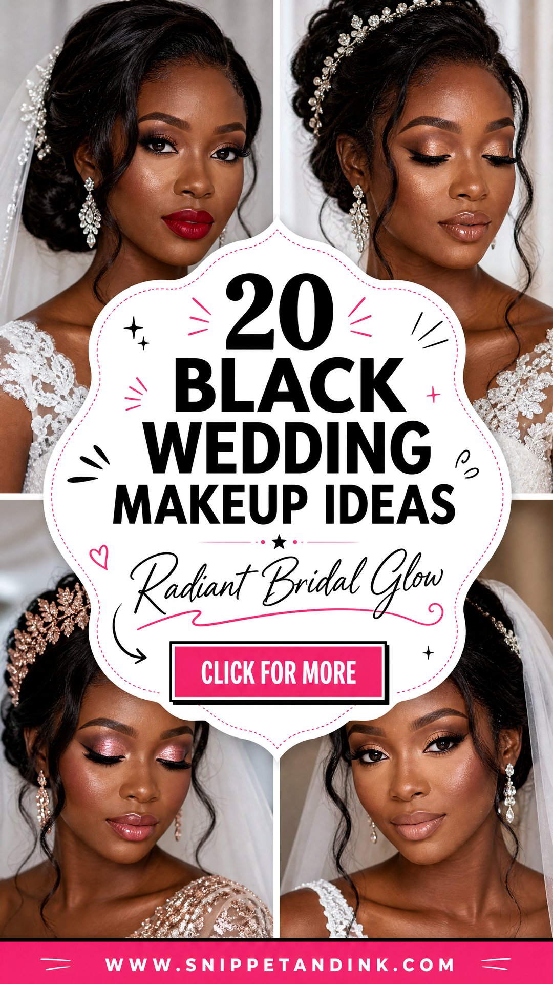 20 Black Wedding Makeup Ideas for a Radiant Bridal Glow - 20 Black Wedding Makeup Ideas for a Radiant Bridal Glow