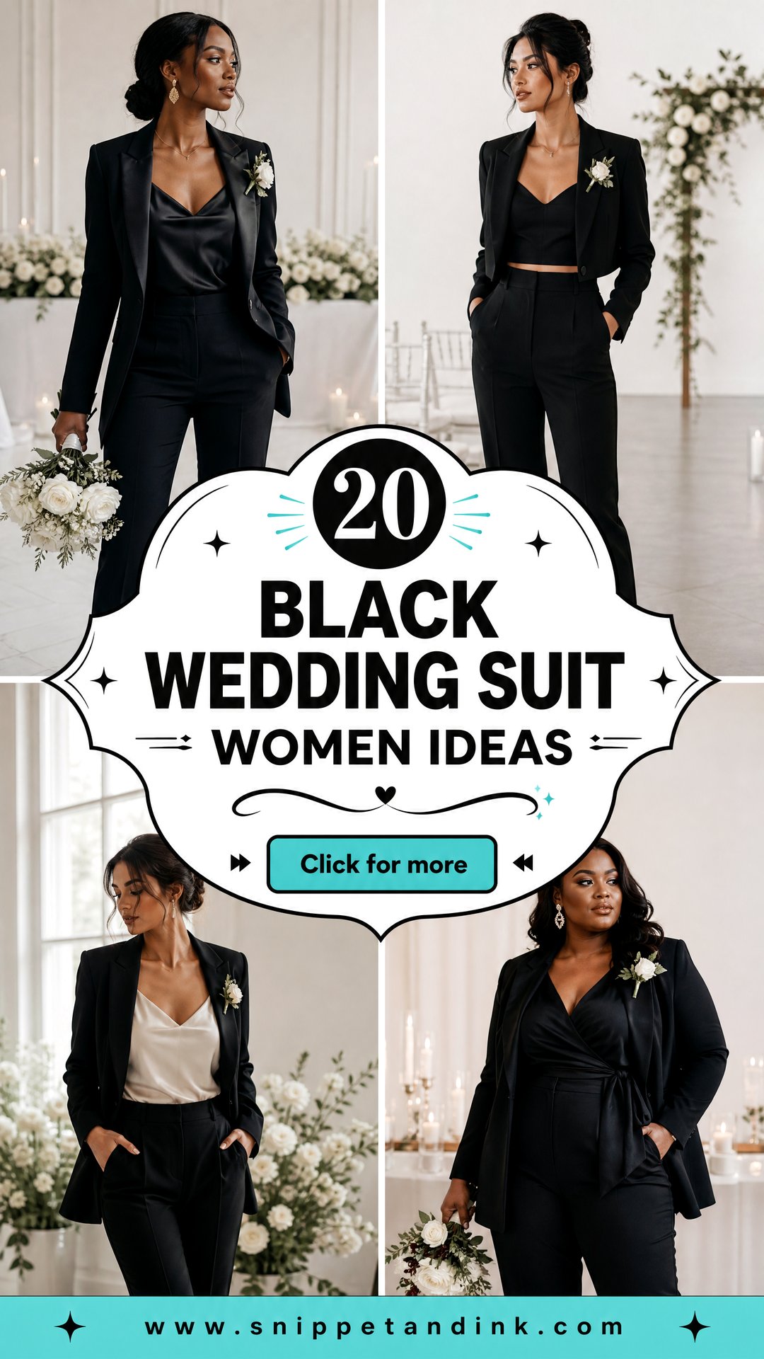 20 Black Wedding Suit Women Ideas for a Sleek Modern Look - 20 Black Wedding Suit Women Ideas for a Sleek Modern Look