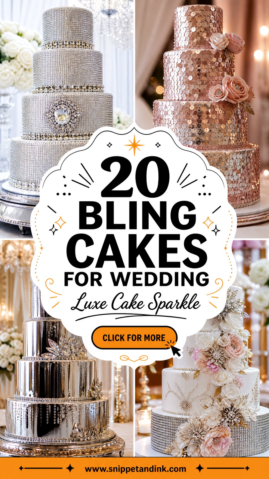 20 Bling Cakes for Wedding Receptions With Luxe Sparkle - 20 Bling Cakes for Wedding Receptions With Luxe Sparkle