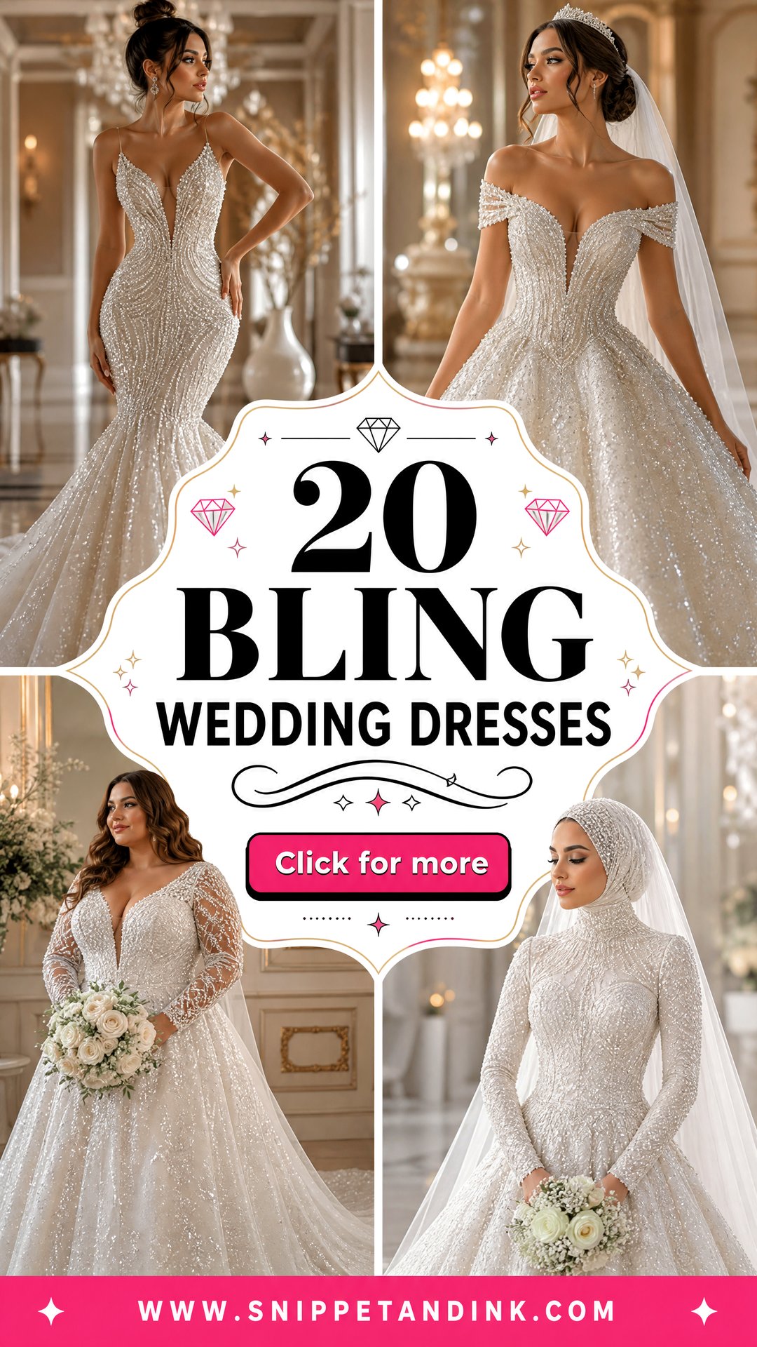 20 Bling Wedding Dresses for Brides Who Love Luxe Glamour - 20 Bling Wedding Dresses for Brides Who Love Luxe Glamour