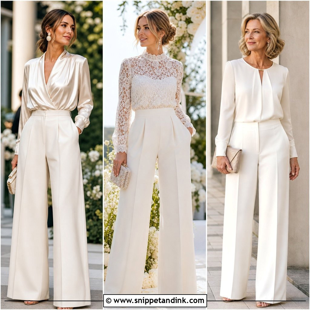 20 Blouse and Pants Wedding Outfit Ideas for Chic, Modern Guests