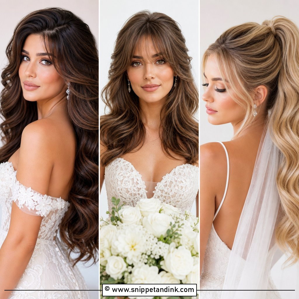 20 Blowout Wedding Hairstyles for Effortless Bridal Glam