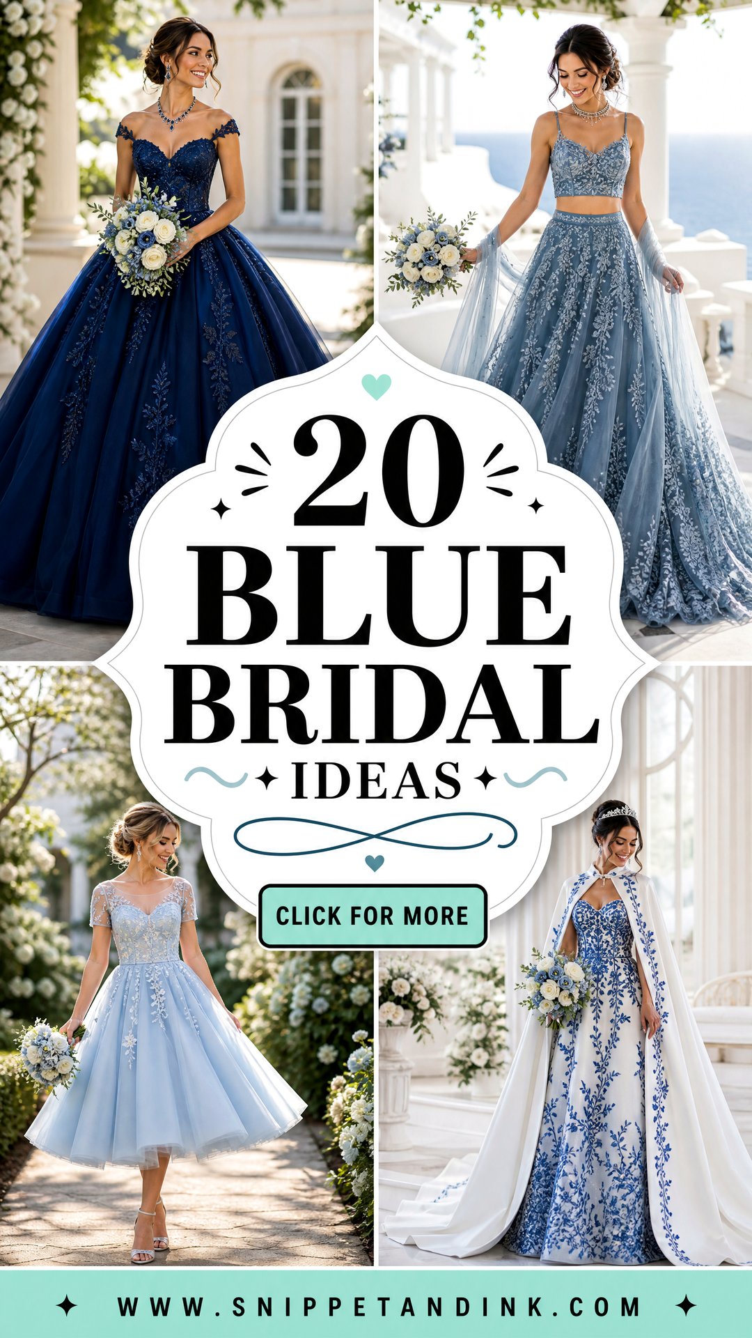 20 Blue Bridal Ideas for a Fresh and Dreamy Wedding Look - 20 Blue Bridal Ideas for a Fresh and Dreamy Wedding Look