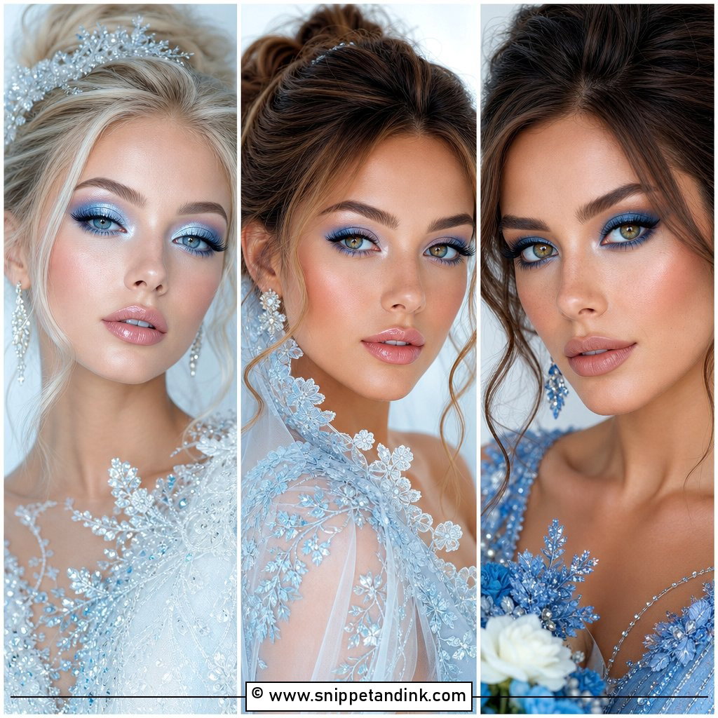 20 Blue Bridal Makeup Ideas for a Fresh Wedding Glow