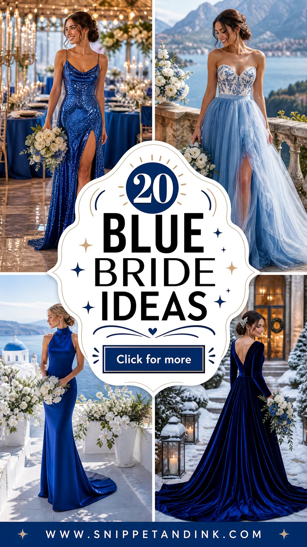20 Blue Bride Ideas Romantic Something-Blue Wedding Looks - 20 Blue Bride Ideas: Romantic Something-Blue Wedding Looks