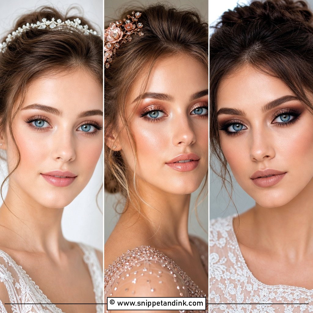20 Blue Eye Bridal Makeup Ideas for Soft Glam Beauty