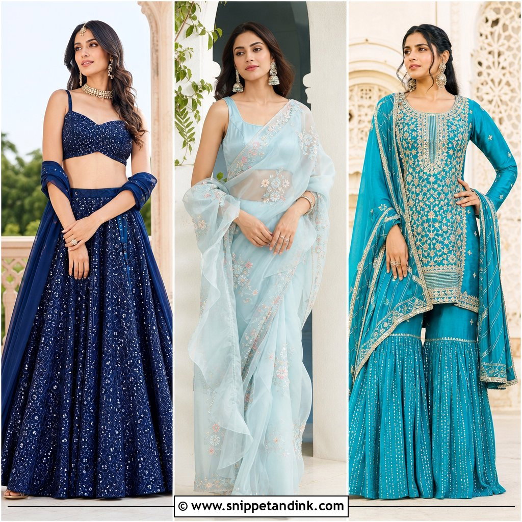 20 Blue Indian Wedding Dress Ideas for Vibrant Bridal Style