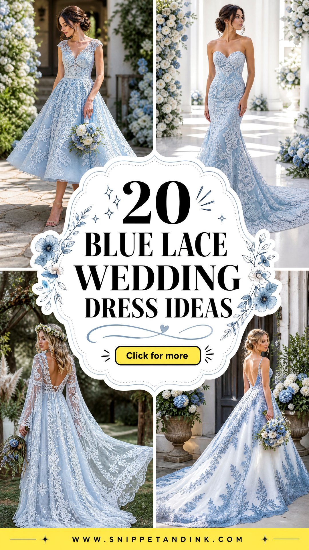 20 Blue Lace Wedding Dress Ideas for Romantic Modern Brides - 20 Blue Lace Wedding Dress Ideas for Romantic Modern Brides