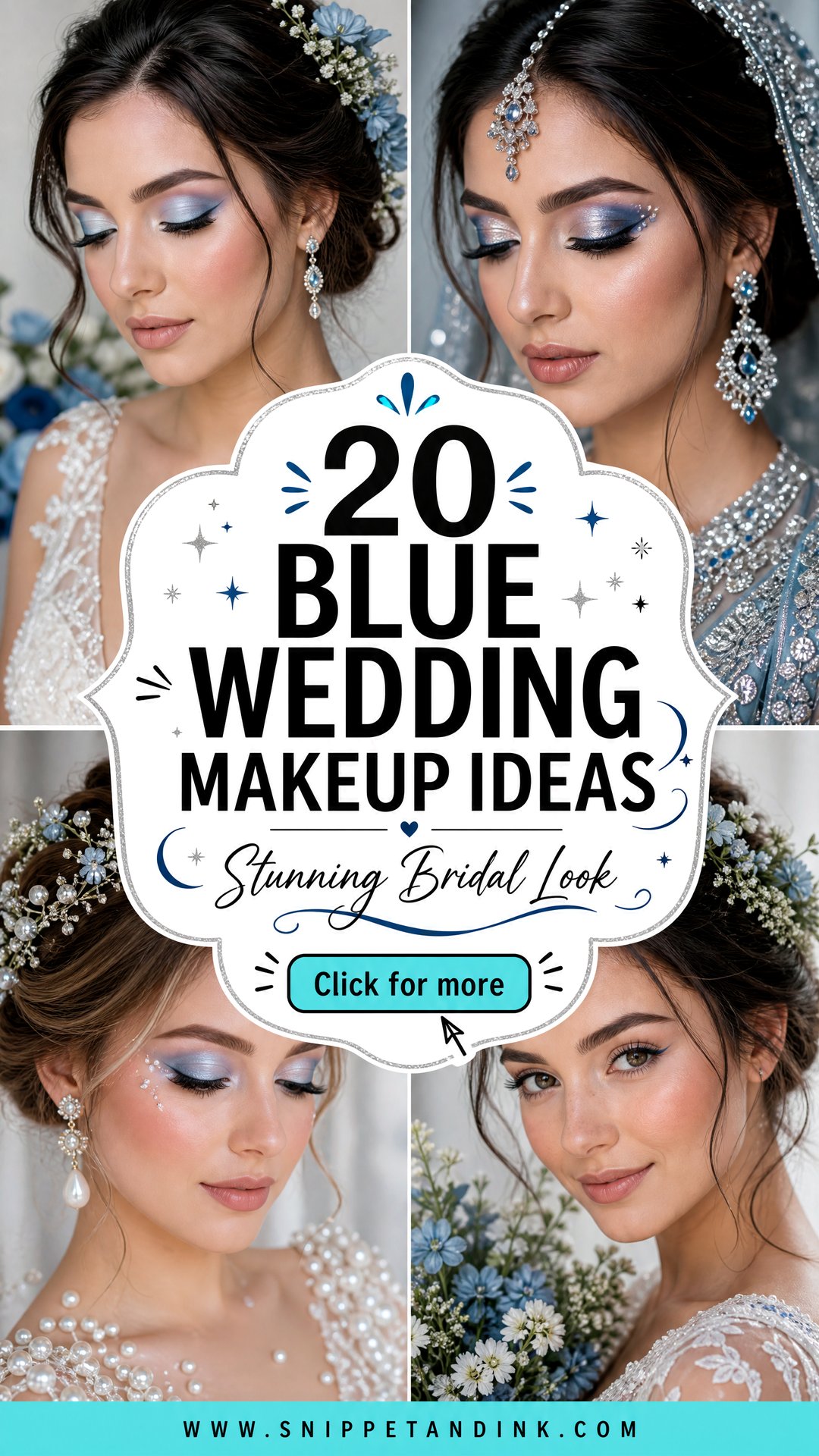20 Blue Wedding Makeup Ideas for a Stunning Bridal Look - 20 Blue Wedding Makeup Ideas for a Stunning Bridal Look