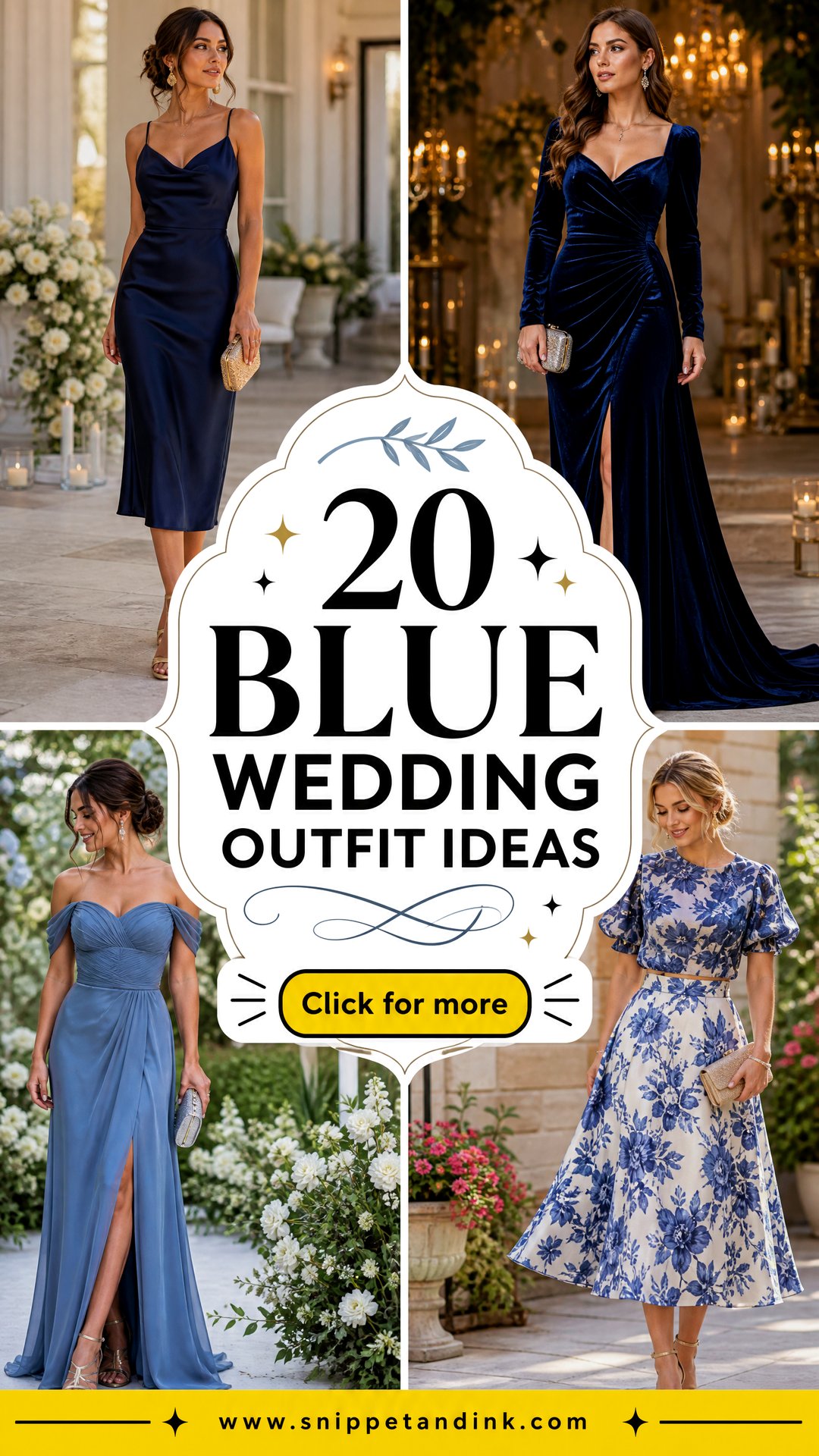 20 Blue Wedding Outfit Ideas for Every Dress Code and Season - 20 Blue Wedding Outfit Ideas for Every Dress Code and Season