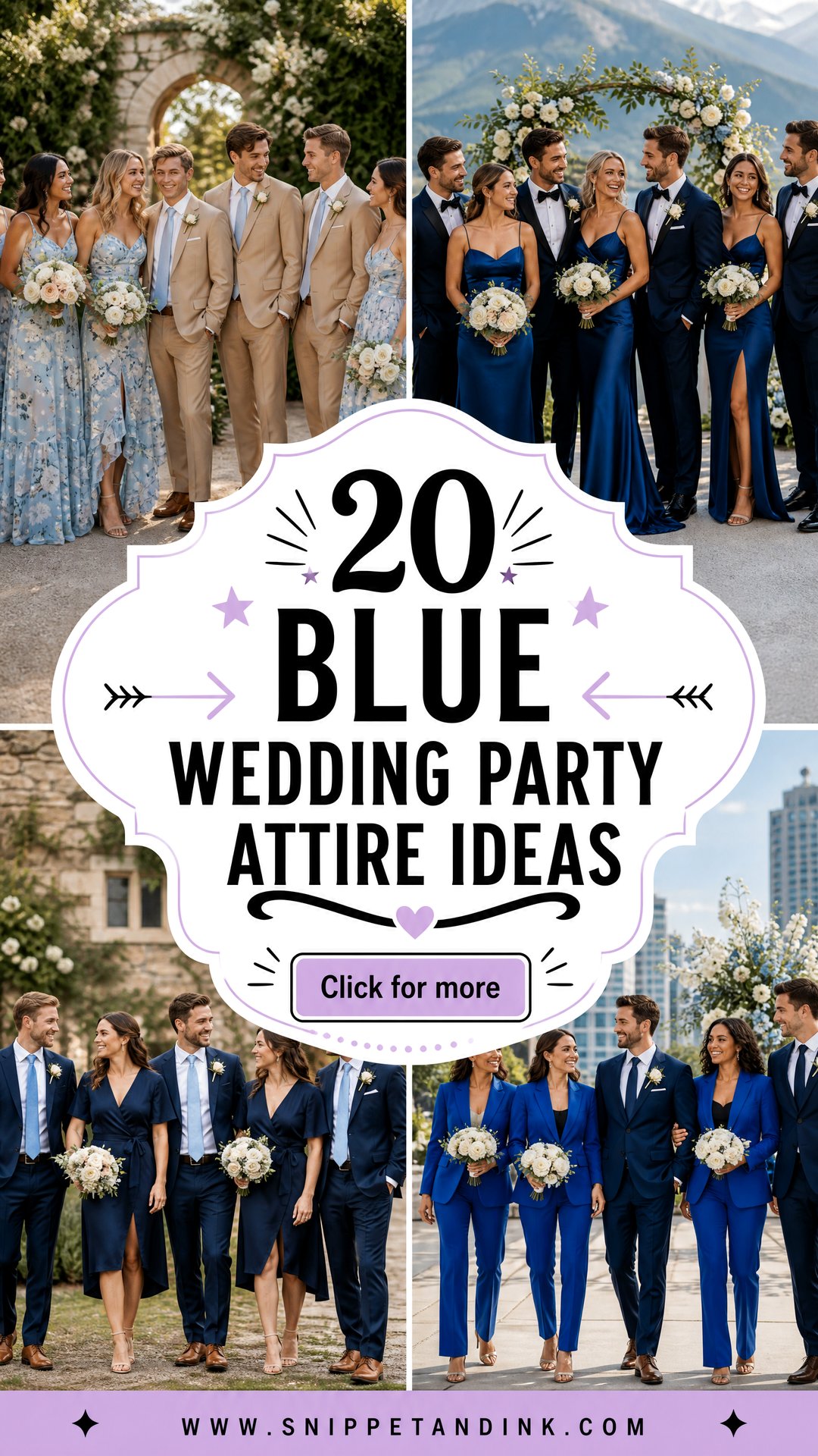 20 Blue Wedding Party Attire Ideas for a Picture-Perfect Crew - 20 Blue Wedding Party Attire Ideas for a Picture-Perfect Crew