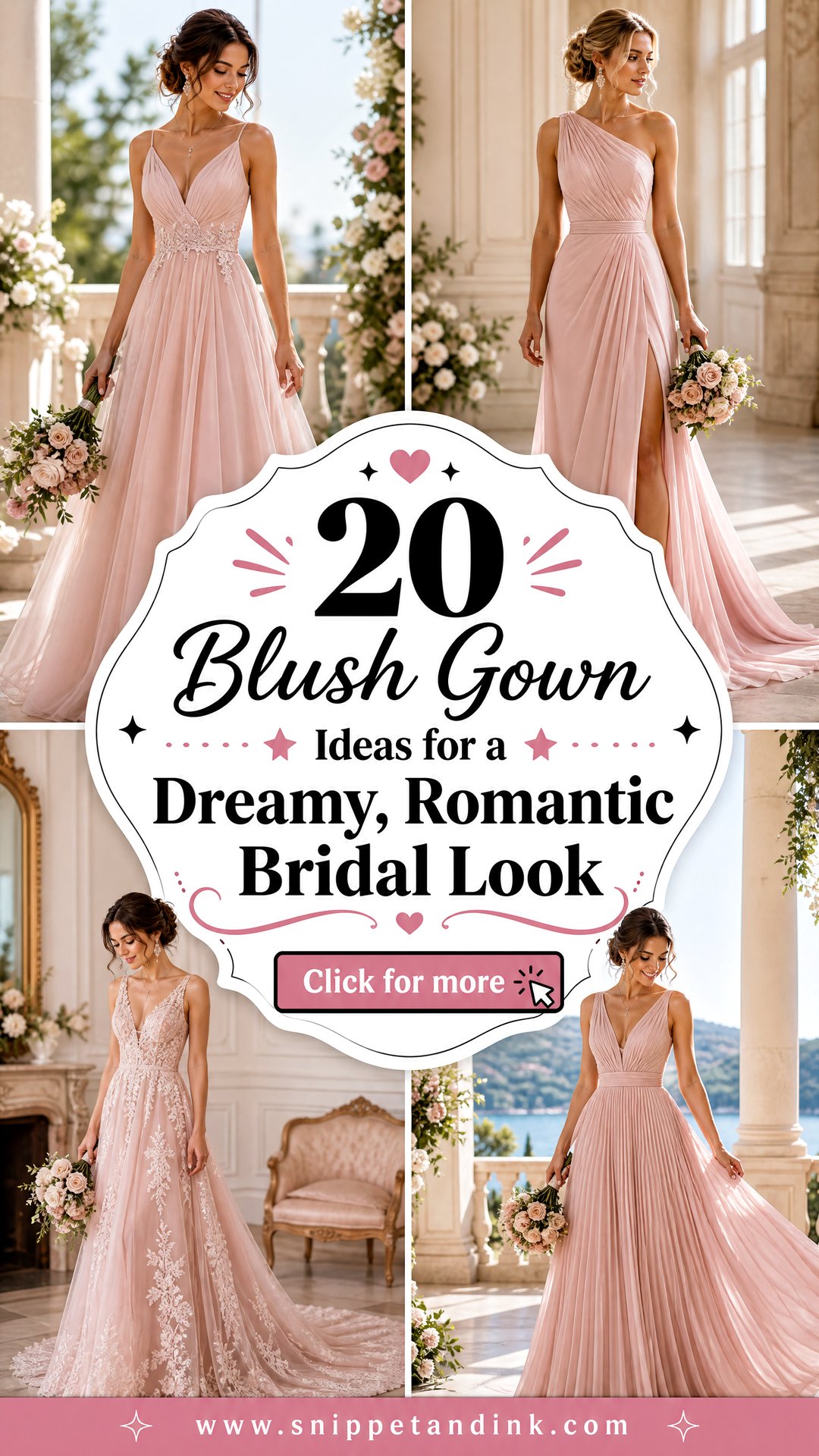 20 Blush Gown Ideas for a Dreamy Romantic Bridal Look - 20 Blush Gown Ideas for a Dreamy, Romantic Bridal Look