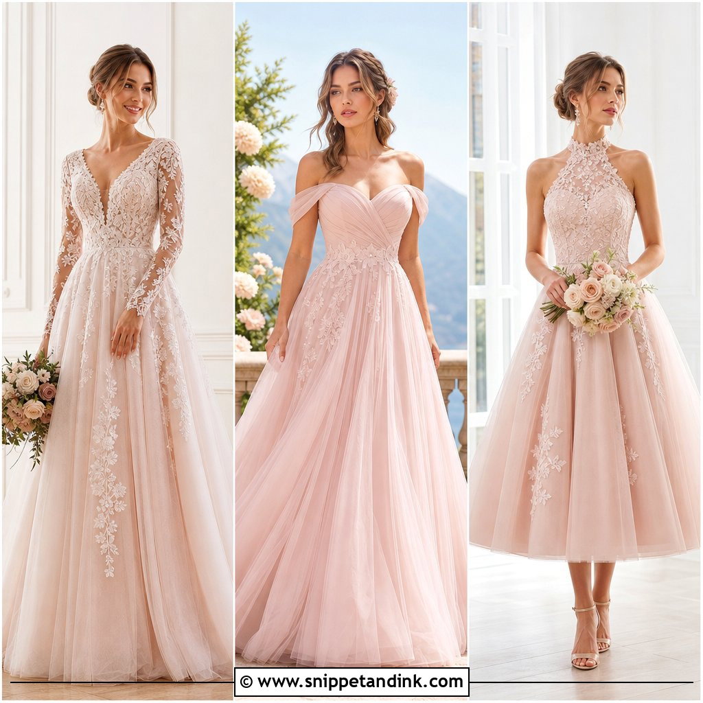 20 Blush Wedding Gown Ideas for a Dreamy Modern Bride