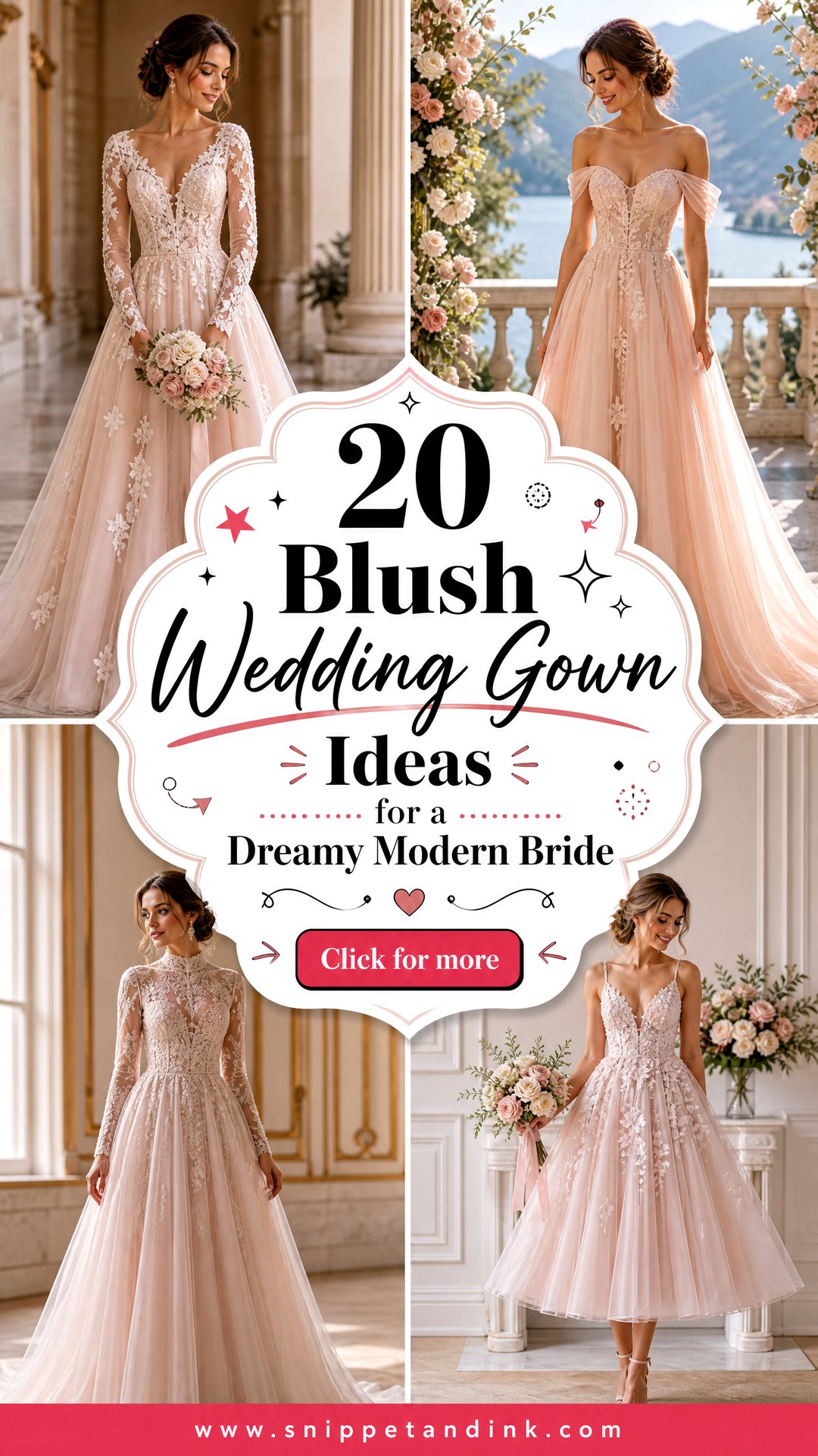 20 Blush Wedding Gown Ideas for a Dreamy Modern Bride - 20 Blush Wedding Gown Ideas for a Dreamy Modern Bride