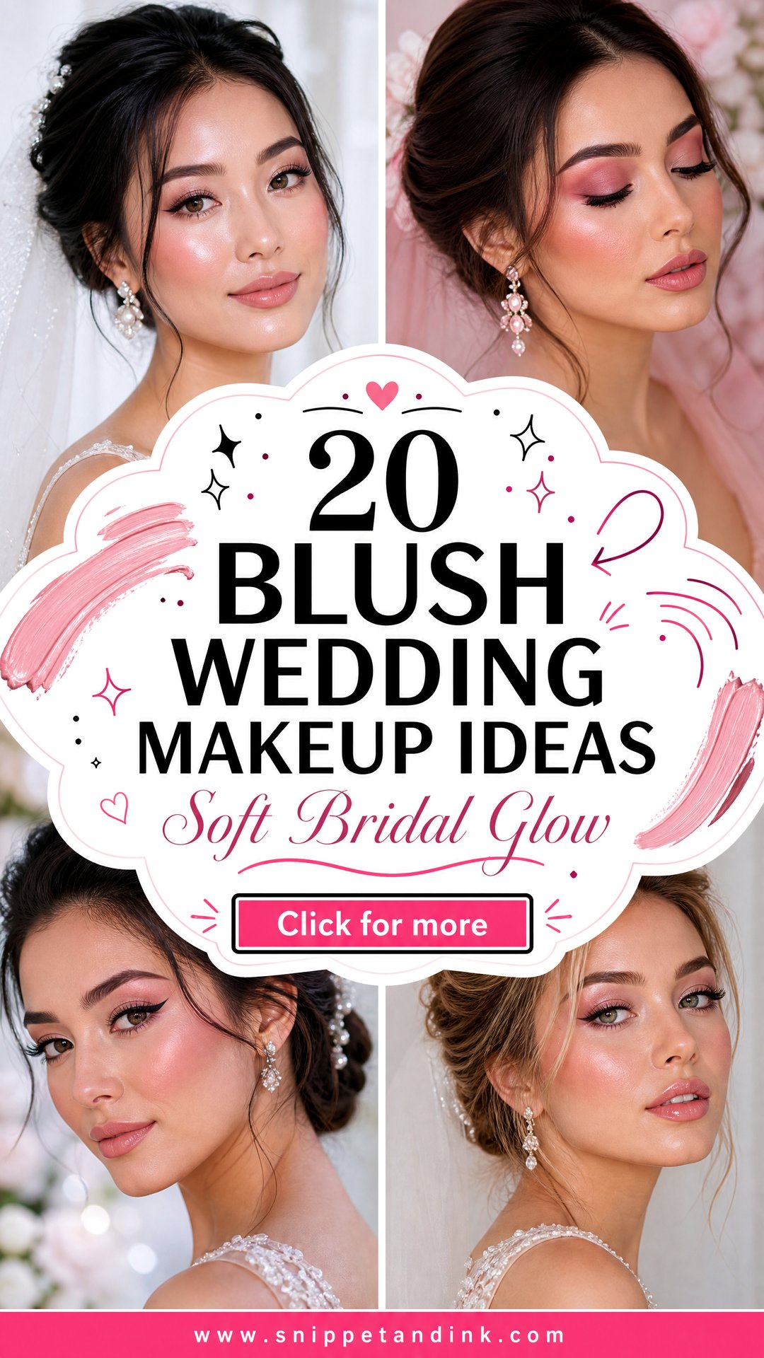 20 Blush Wedding Makeup Ideas for a Soft Bridal Glow Today - 20 Blush Wedding Makeup Ideas for a Soft Bridal Glow Today