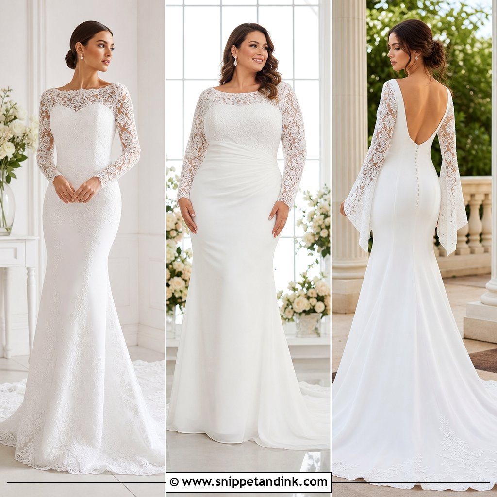 20 Boat Neck Wedding Dress With Sleeves Styles Brides Love