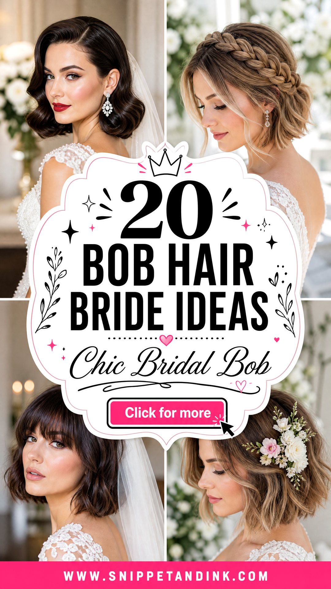 20 Bob Hair Bride Ideas for Chic Short Wedding Looks Today - 20 Bob Hair Bride Ideas for Chic Short Wedding Looks Today