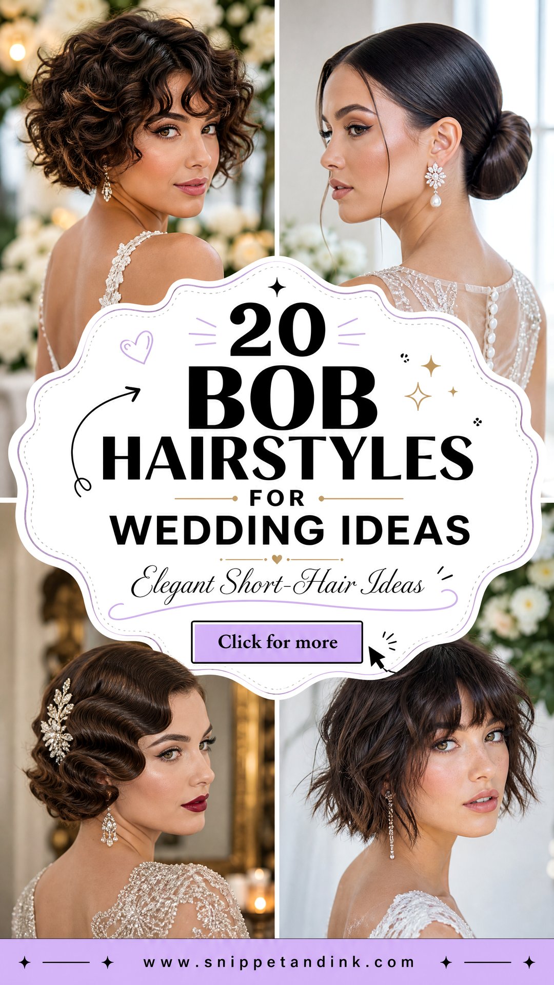 20 Bob Hairstyles for Wedding Elegant Short-Hair Ideas - 20 Bob Hairstyles for Wedding: Elegant Short-Hair Ideas