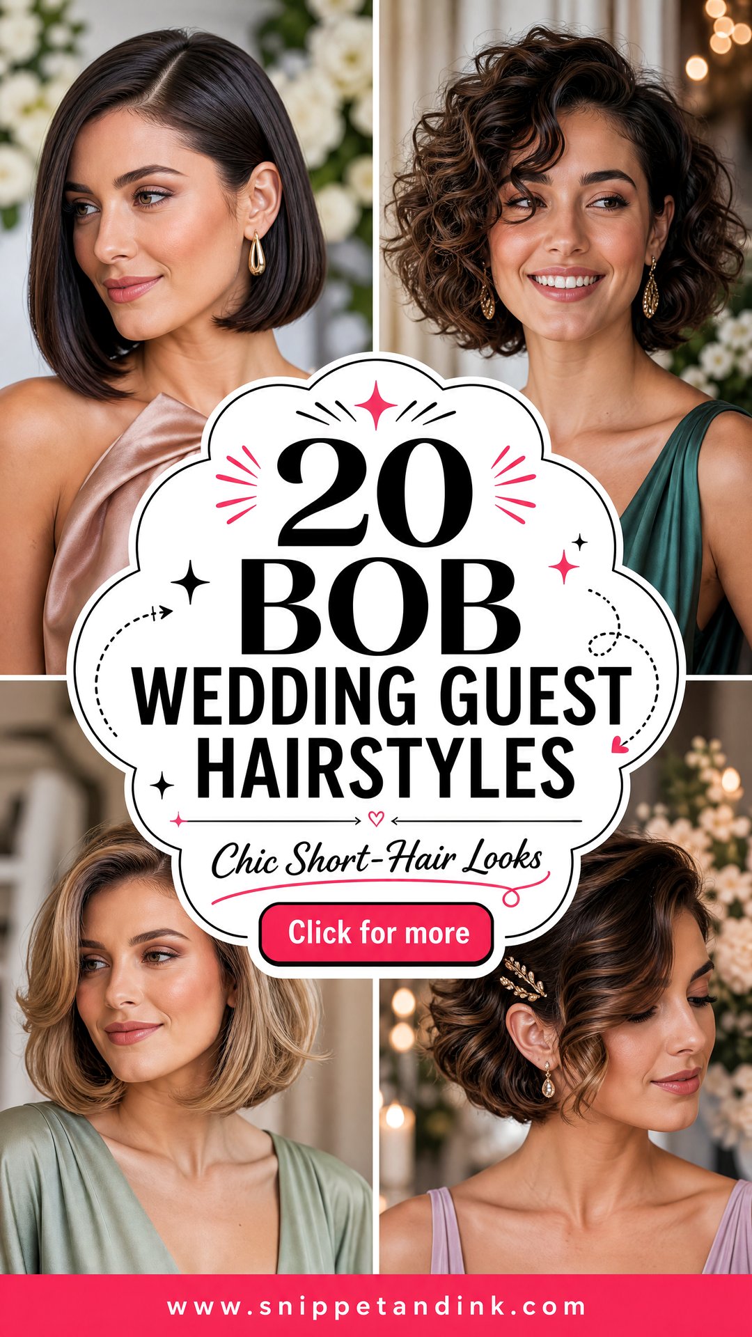 20 Bob Wedding Guest Hairstyles for Chic Short-Hair Looks - 20 Bob Wedding Guest Hairstyles for Chic Short-Hair Looks