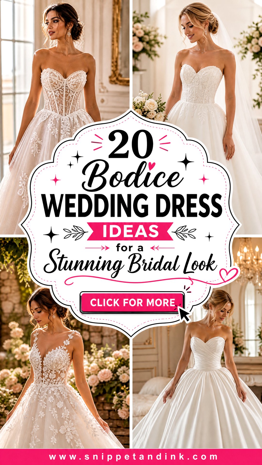 20 Bodice Wedding Dress Ideas for a Stunning Bridal Look - 20 Bodice Wedding Dress Ideas for a Stunning Bridal Look