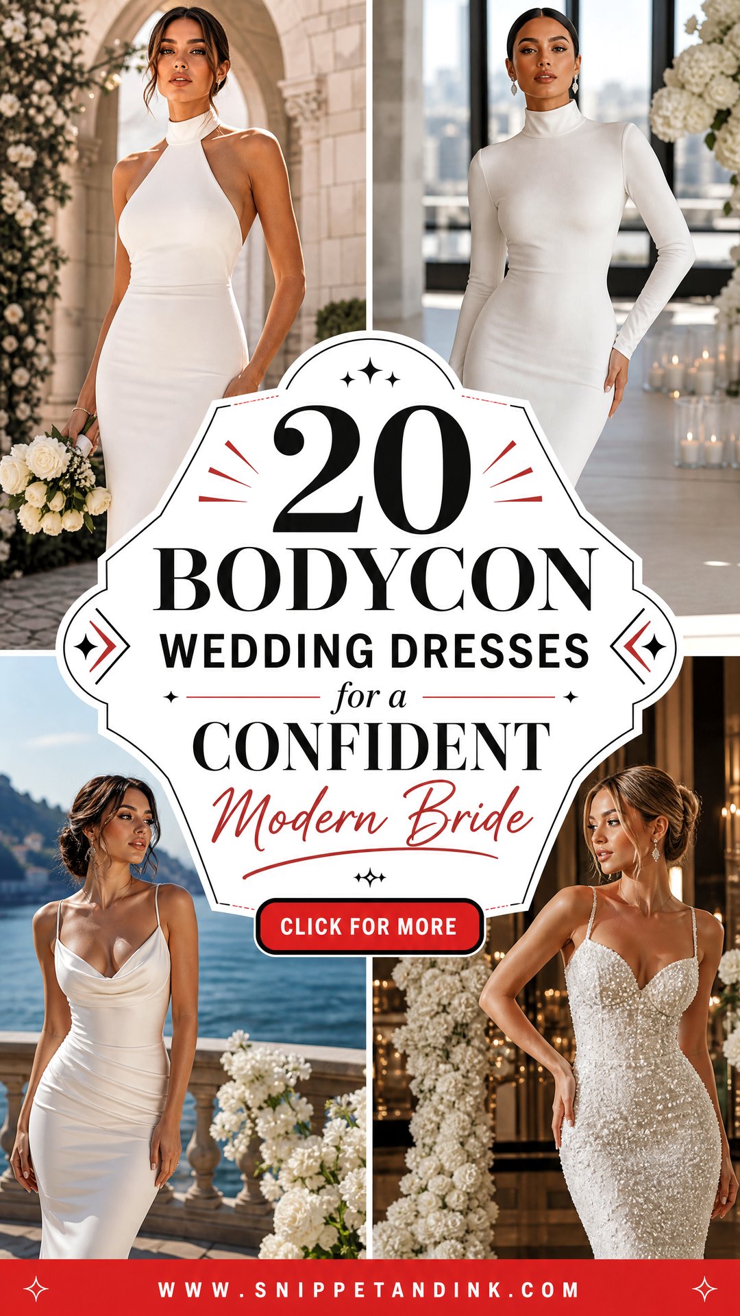 20 Bodycon Wedding Dresses for a Confident Modern Bride - 20 Bodycon Wedding Dresses for a Confident Modern Bride