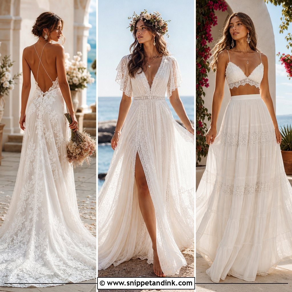 20 Bohem Wedding Dress Ideas for a Free-Spirited Bride