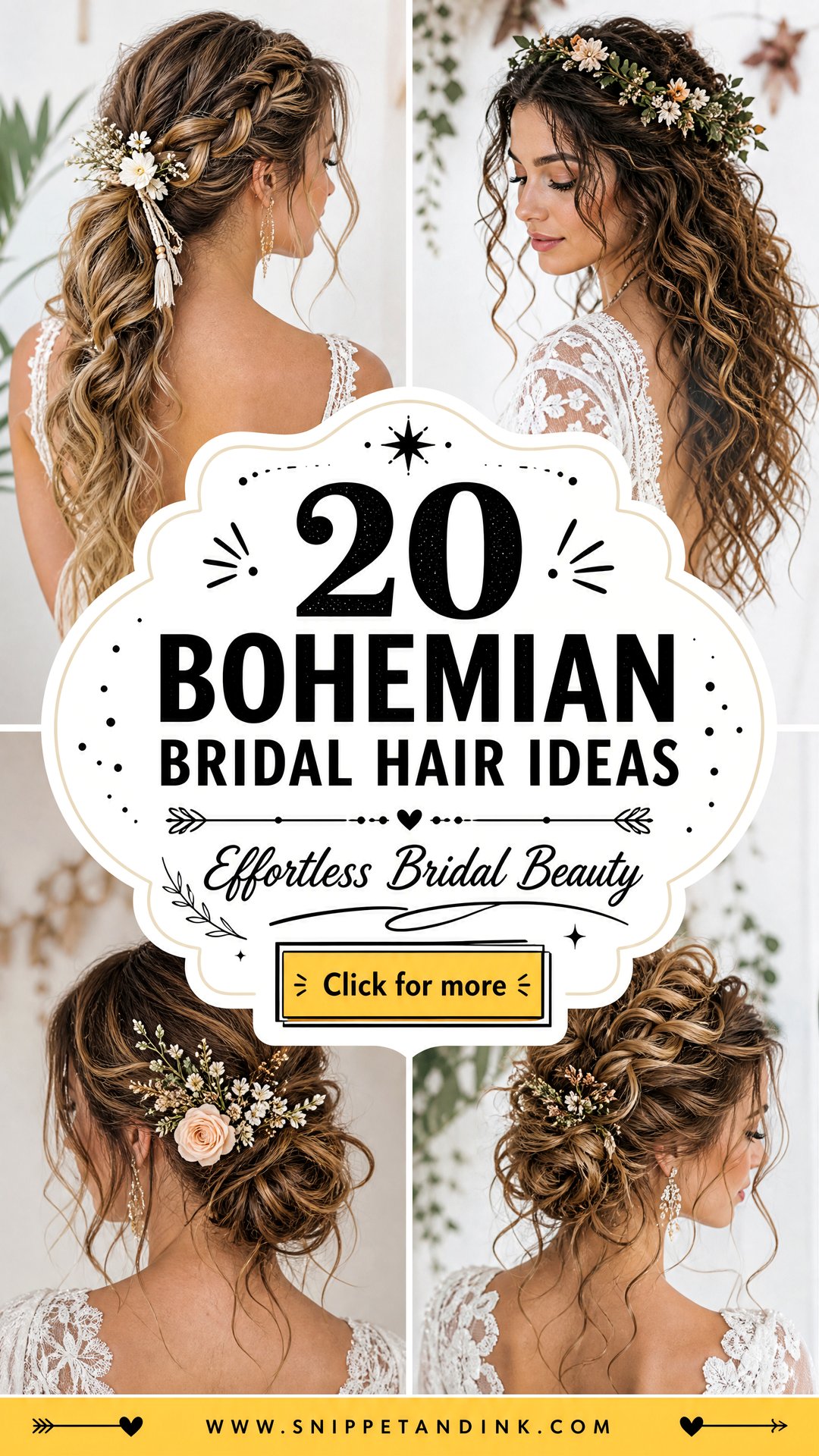 20 Bohemian Bridal Hair Ideas for Effortless Wedding Beauty - 20 Bohemian Bridal Hair Ideas for Effortless Wedding Beauty