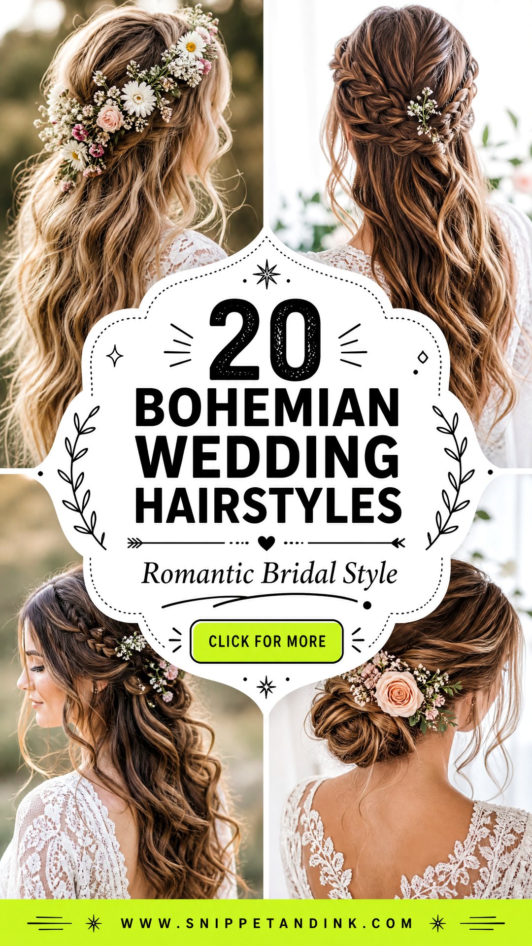 20 Bohemian Wedding Hairstyles for Romantic Bridal Style - 20 Bohemian Wedding Hairstyles for Romantic Bridal Style
