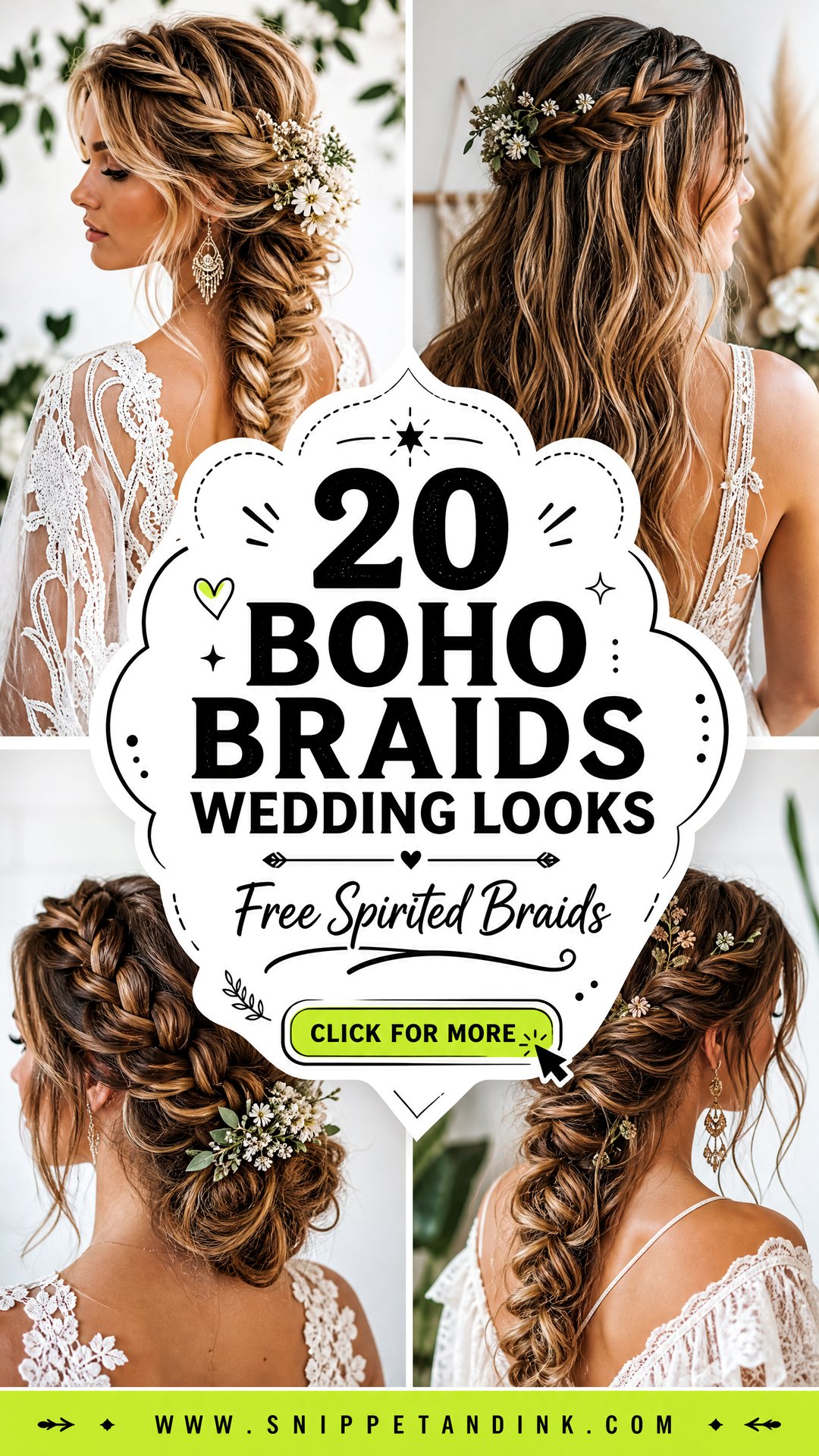20 Boho Braids Wedding Looks for Free-Spirited Brides - 20 Boho Braids Wedding Looks for Free-Spirited Brides