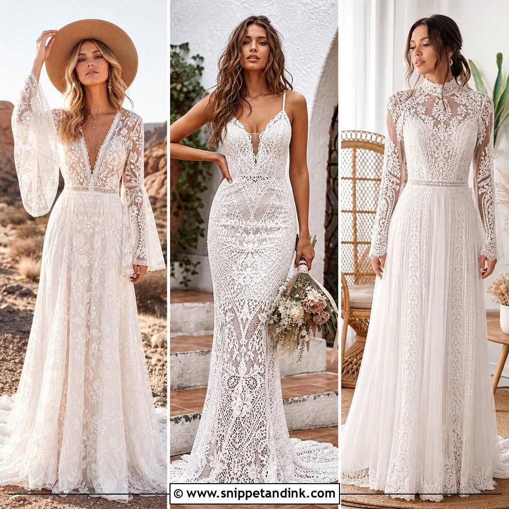 20 Boho Bridal Gowns for an Effortlessly Romantic Look