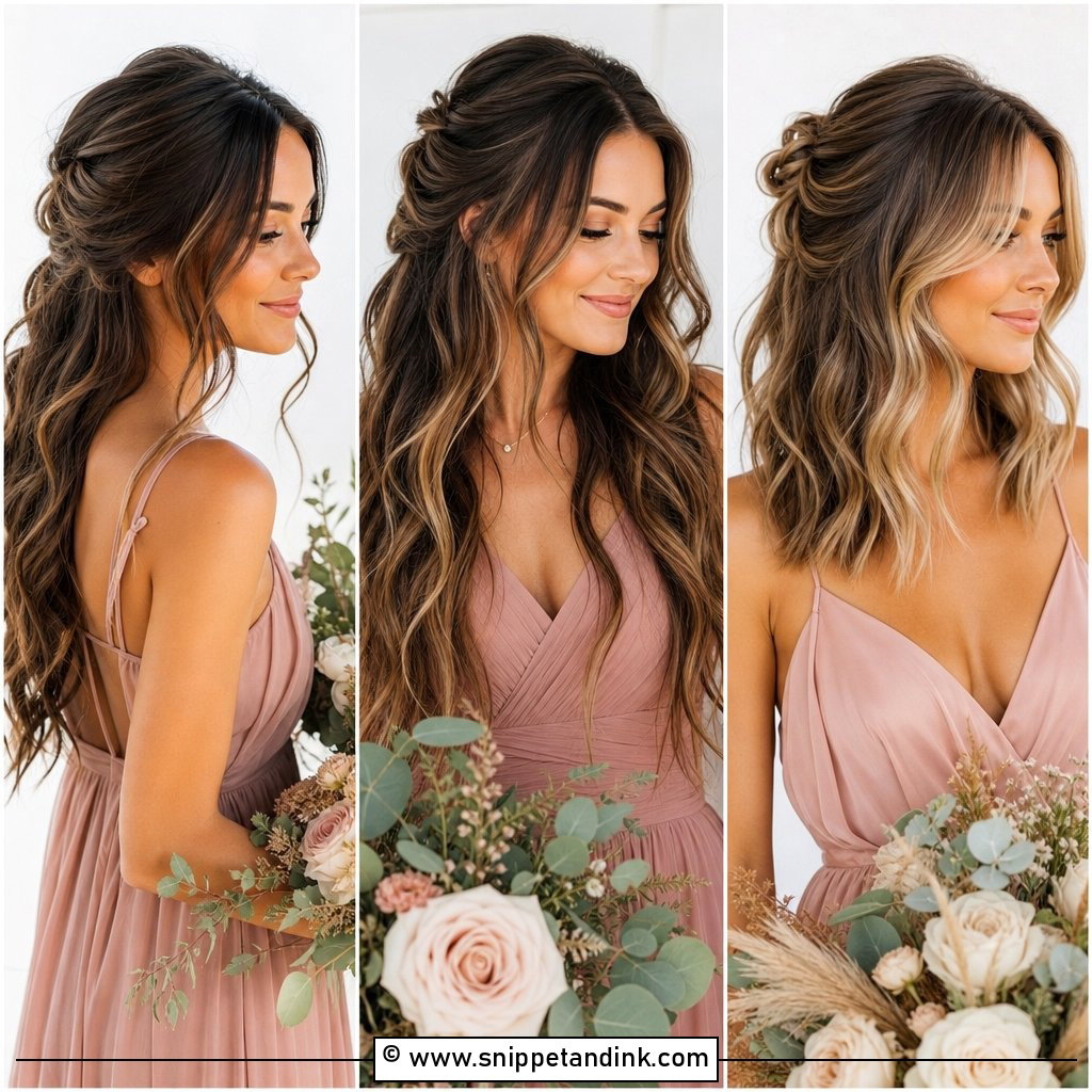 20 Boho Bridesmaid Hairstyles for Effortless Wedding Charm