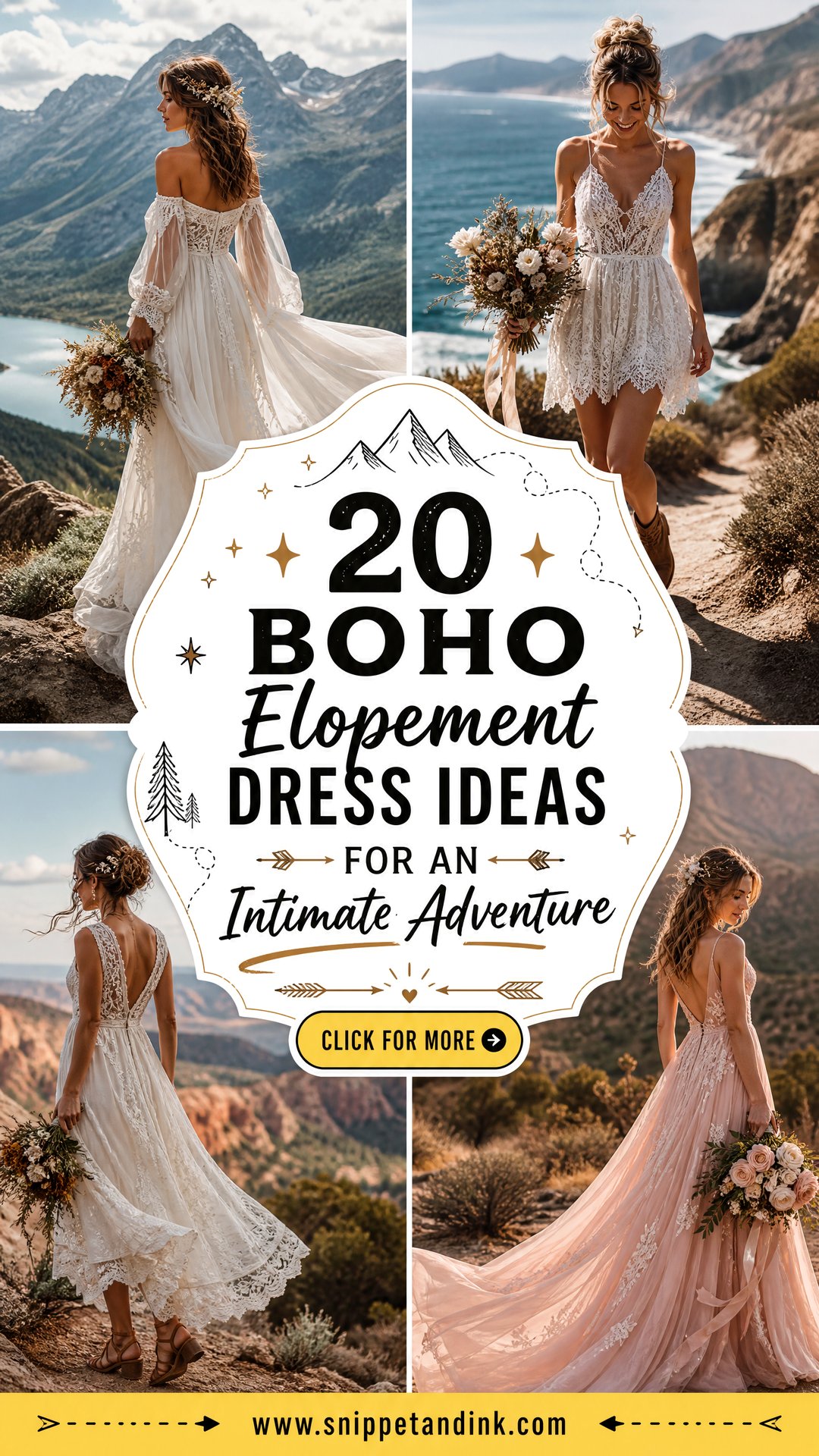 20 Boho Elopement Dress Ideas for an Intimate Adventure - 20 Boho Elopement Dress Ideas for an Intimate Adventure