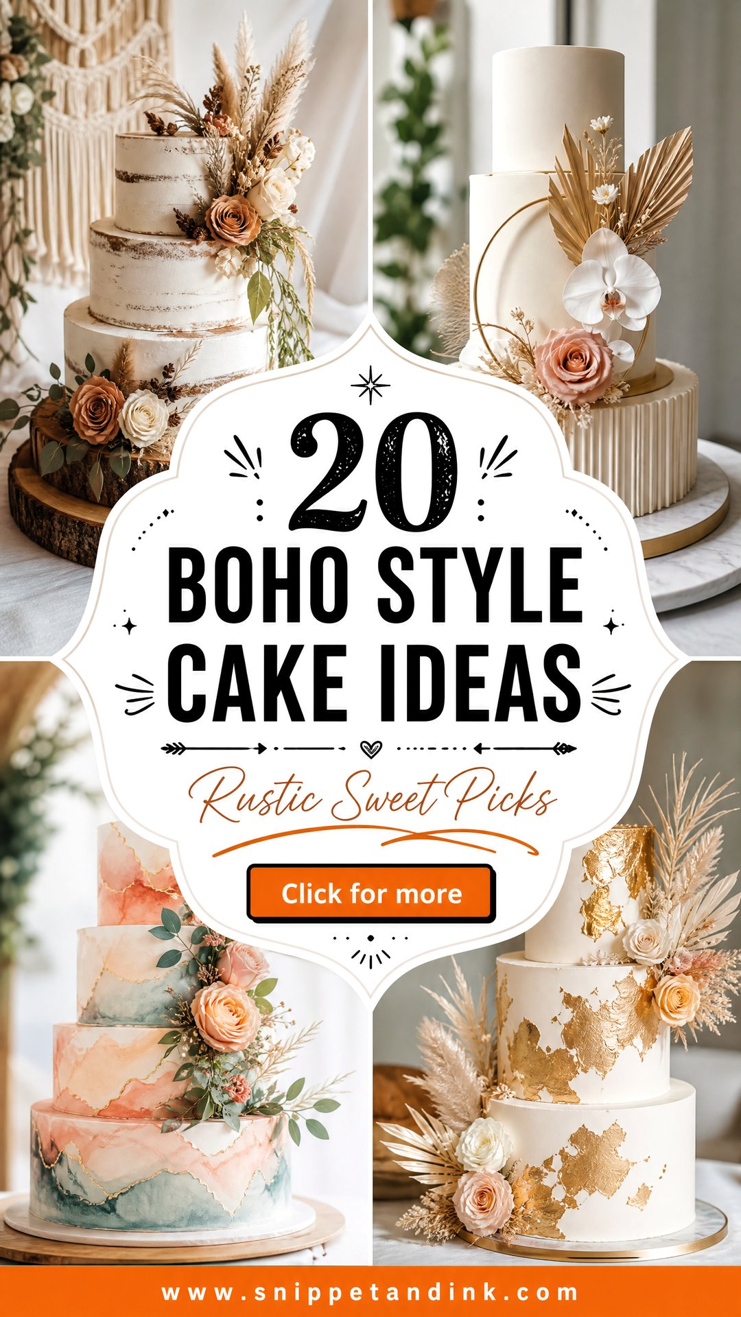 20 Boho Style Cake Ideas for Wedding Dreamy Rustic Picks - 20 Boho Style Cake Ideas for Wedding: Dreamy Rustic Picks