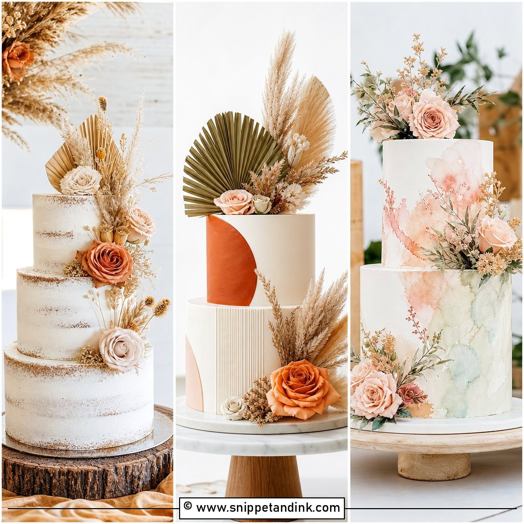 20 Boho Style Cake Ideas for Wedding Dreamy Rustic Picks