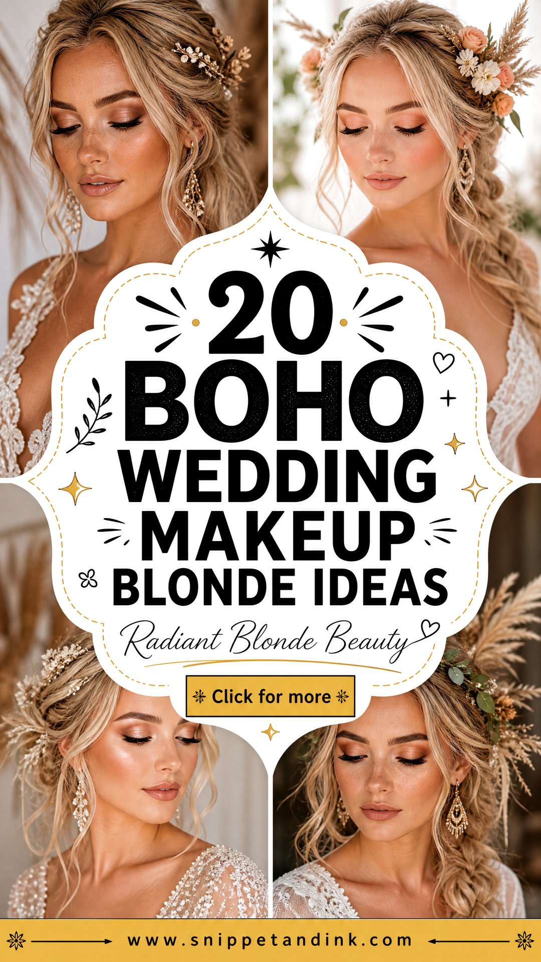 20 Boho Wedding Makeup Blonde Ideas for Radiant Brides - 20 Boho Wedding Makeup Blonde Ideas for Radiant Brides